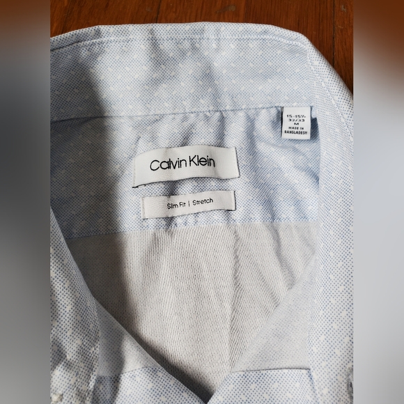 Calvin Klein men's slim fit stretch shirt - Picture 3 of 9